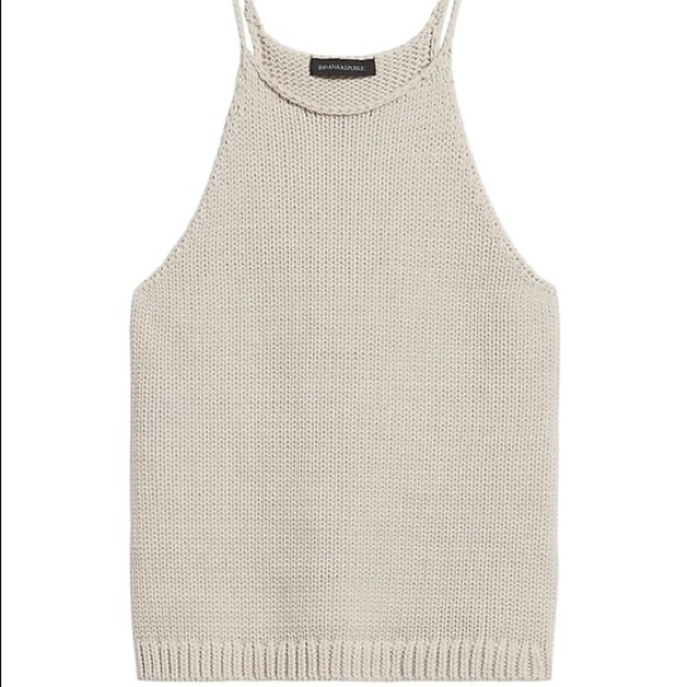 Halter-Neck Sweater Tank